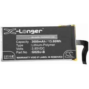 <b>Opis:</b><br><ul><li>Nadomestna baterija je izdelana po zasnovi in tehnologiji nemškega proizvajalca VHBW, kar zagotavlja odlično kvaliteto<br></li><li>Najsodobnejša tehnologija omogoča veliko ciklov polnjenja in praznjenja<br></li><li>Li-Polymer celice so prijazne okolju, obenem pa zagotavljajo delovanje brez spominskega učinka<br></li><li>Termično stikalo ščiti baterijske celice pred pregrevanjem, prenapolnitvijo in kratkim stikom<br></li><li>Visoka kapaciteta baterije, podaljšan čas delovanja pri mirovanju naprave, zelo počasno samopraznjenje<br></li><li>100% kompatibilnost z originalno baterijo</li><li>Baterijo polnimo z originalnim ali nadomestnim polnilcem</li><li>Certifikati CE in ROHS</li></ul><br><br><p><b>Originalne oznake:</b></p><ul><li>G020J-B</li></ul><br><br><p><b>Primerno za:</b></p><p>Google:</p><ul><li>G020P, Pixel 4 XL<br></li></ul><br><b>Lastnosti:</b><ul><li>Proizvajalec: VHBW</li><li>Vrsta: Li-Polymer</li><li>Napetost: 3,85 V</li><li>Kapaciteta: 3.600 mAh (13,86 Wh)</li></ul><br>