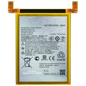 <b>Opis:</b><br><ul><li>Nadomestna baterija je izdelana po zasnovi in tehnologiji nemškega proizvajalca MPS, kar zagotavlja odlično kvaliteto<br></li><li>Najsodobnejša tehnologija omogoča veliko ciklov polnjenja in praznjenja<br></li><li>Li-Polymer celice so prijazne okolju, obenem pa zagotavljajo delovanje brez spominskega učinka<br></li><li>Termično stikalo ščiti baterijske celice pred pregrevanjem, prenapolnitvijo in kratkim stikom<br></li><li>Visoka kapaciteta baterije, podaljšan čas delovanja pri mirovanju naprave, zelo počasno samopraznjenje<br></li><li>100% kompatibilnost z originalno baterijo</li><li>Baterijo polnimo z originalnim ali nadomestnim polnilcem</li><li>Certifikati CE in ROHS</li></ul><br><br><p><b>Originalne oznake:</b></p><ul><li>QM45&nbsp;</li></ul><br><br><p><b>Primerno za:</b></p><ul><li>&nbsp; &nbsp;Motorola Edge 50 Pro</li></ul><br><br><b>Lastnosti:</b><ul><li>Proizvajalec: MPS</li><li>Vrsta: Li-Polymer</li><li>Napetost: 3,85 V</li><li>Kapaciteta: 4.500 mAh (17.51 Wh)</li></ul><br>