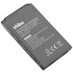 <b>Opis:</b><br><ul><li>Nadomestna baterija je izdelana po zasnovi in tehnologiji nemškega proizvajalca VHBW, kar zagotavlja odlično kvaliteto<br></li><li>Najsodobnejša tehnologija omogoča veliko ciklov polnjenja in praznjenja<br></li><li>Li-Ion celice so prijazne okolju, obenem pa zagotavljajo delovanje brez spominskega učinka<br></li><li>Termično stikalo ščiti baterijske celice pred pregrevanjem, prenapolnitvijo in kratkim stikom<br></li><li>Visoka kapaciteta baterije, podaljšan čas delovanja pri mirovanju naprave, zelo počasno samopraznjenje<br></li><li>100% kompatibilnost z originalno baterijo</li><li>Baterijo polnimo z originalnim ali nadomestnim polnilcem</li><li>Certifikati CE in ROHS</li></ul><br><br><p><b>Originalne oznake:</b></p><ul><li>SNN5588</li><li>BSNN5582B</li></ul><br><br><p><b>Primerno za:</b></p><p>Motorola:</p><ul><li>T720, T720i, V720, V720i, V810, RokR E1, Falcom Navi 1, Navi XT, Mambo<br></li></ul><br><b>Lastnosti:</b><ul><li>Proizvajalec: VHBW</li><li>Vrsta: Li-Ion</li><li>Napetost: 3,6 V</li><li>Kapaciteta: 700 mAh (2,5 Wh)</li></ul><br>