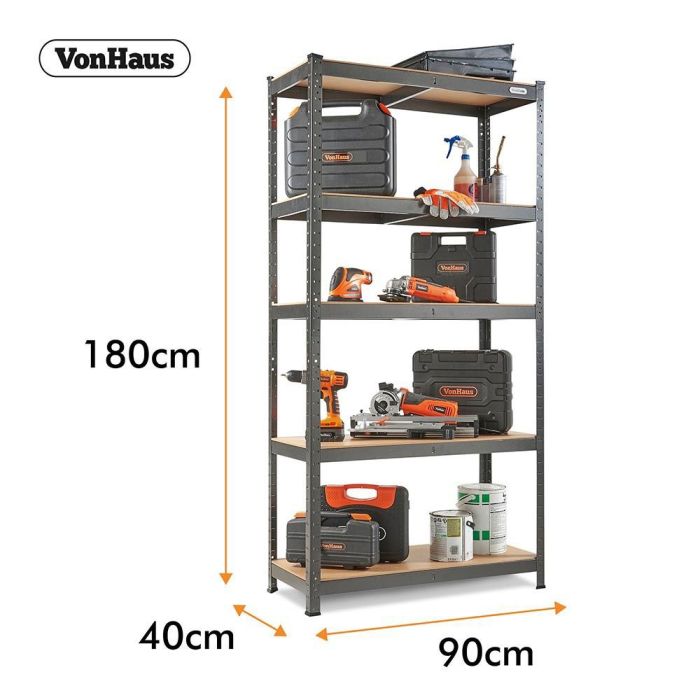 VonHaus 1.8m 5 polični regal HAMMERITE - slika 2