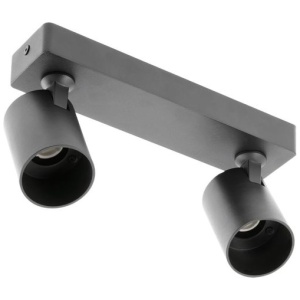 GTV reflektorska svetilka SANTO 2x GU10 220V, črna | E-specialisti.si