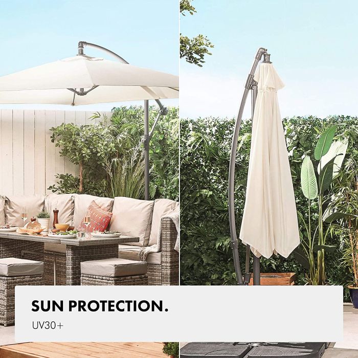 VonHaus 3M senčnik samostoječi UV30+ bež - slika 3