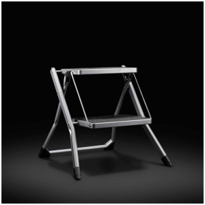 VonHaus zložljiva 2-polična jeklena lestev | E-specialisti.si