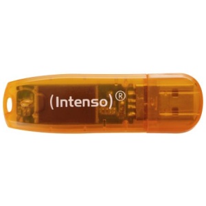Intenso 64GB Rainbow Line USB 2.0 spominski ključek - Oranžen