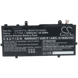 Opis:Nadomestna baterija je izdelana po zasnovi in tehnologiji nemškega proizvajalca VHBW, kar zagotavlja odlično kvalitetoNajsodobnejša tehnologija omogoča veliko ciklov polnjenja in praznjenjaLi-Polymer celice so prijazne okolju, obenem pa zagotavljajo delovanje brez spominskega učinkaTermično stikalo ščiti baterijske celice pred pregrevanjem, prenapolnitvijo in kratkim stikomVisoka kapaciteta baterije, podaljšan čas delovanja pri mirovanju naprave, zelo počasno samopraznjenje100% kompatibilnost z originalno baterijoBaterijo polnimo z originalnim ali nadomestnim polnilcemCertifikati CE in ROHSOriginalne oznake:0B200-02740000C21N1714Primerno za:Asus:J401MA, J401NA, TP401, TP401CA, TP401CA-BZ085TS, TP401CA-DHM4T, TP401CA-DHM6T, TP401CA-EC002T, TP401CA-EC009T, TP401CA-EC011T, TP401CA-EC030T, TP401CA-EC031T, TP401CA-EC036T, TP401CA-EC052T, TP401CA-EC055T, TP401CA-EC067T, TP401CA-EC083T, TP401CA-EC089T, TP401CA-EC104T, TP401CA-EC108T, TP401CA-EC115R, TP401CA-EC131T, TP401CA-EC133T, TP401CA-EC144T, TP401MA, TP401MA-1A, TP401MA-AS5002T, TP401MA-BZ010TS, TP401MA-BZ023TS, TP401MA-BZ024TS, TP401MA-BZ025TS, TP401MA-BZ031TS, TP401MA-BZ042TS, TP401MA-BZ067TS, TP401MA-BZ078TS, TP401MA-BZ080TS, TP401MA-BZ084T, TP401MA-EC001T, TP401MA-EC011T, TP401MA-EC012TS, TP401MA-EC014T, TP401MA-EC019T, TP401MA-EC027T, TP401MA-EC051T, TP401MA-EC054T, TP401MA-RB91-CB, TP401MA-US22T, TP401MA-YS02, TP401NA, TP401NA-128GS, TP401NA-3350, TP401NA-AE4201T, TP401NA-BZ001T, TP401NA-BZ002T, TP401NA-BZ014T, TP401NA-BZ020T, TP401NA-BZ032T, TP401NA-BZ060TS, TP401NA-BZ061T, TP401NA-BZ068T, TP401NA-BZ073T, TP401NA-BZ088T, TP401NA-BZ100T, TP401NA-EC004T, TP401NA-EC005T, TP401NA-EC007T, TP401NA-EC012T, TP401NA-EC017T, TP401NA-EC026T, TP401NA-EC030T, TP401NA-EC039T, TP401NA-EC043T, TP401NA-EC044T, TP401NA-WH21T, TP401NA-YS02VivoBook Flip 14 TP401CA, VivoBook Flip 14 TP401CA-BZ032T, VivoBook Flip 14 TP401CA-DHM6T, VivoBook Flip 14 TP401CA-EC012T, VivoBook Flip 14 TP401CA-EC029T, VivoBook Flip 14 TP401CA-EC077T, VivoBook Flip 14 TP401MA, VivoBook Flip 14 TP401MA-BZ010TS, VivoBook Flip 14 TP401MA-BZ084T, VivoBook Flip 14 TP401MA-BZ088T, VivoBook Flip 14 TP401MA-EC012TS, VivoBook Flip 14 TP401MA-EC014T, VivoBook Flip 14 TP401MA-EC029T, VivoBook Flip 14 TP401MA-EC073T, VivoBook Flip 14 TP401MA-EC096T, VivoBook Flip 14 TP401MA-US22T, VivoBook Flip 14 TP401MA-YS02, VivoBook Flip 14 TP401NA, VivoBook Flip 14 TP401NA-BZ014T, VivoBook Flip 14 TP401NA-EC004T, VivoBook Flip 14 TP401NA-EC007T, VivoBook Flip 14 TP401NA-EC030T, VivoBook Flip 14 TP401NA-EC039T, VivoBook Flip 14 TP401NA-EC044T, VivoBook Flip 14 TP401NA-EC049T, VivoBook Flip 14 TP401NA-EC072T, VivoBook Flip 14 TP401NA-EC078T, VivoBook Flip 14 TP401NA-UH21T, Vivobook Flip TP401NLastnosti:Proizvajalec: VHBWVrsta: Li-PolymerNapetost: 7,7 VKapaciteta: 5.000 mAh (38,50 Wh)