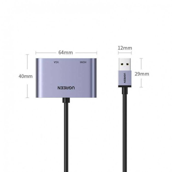 Ugreen USB 3.0 na HDMI / VGA adapter 20518 - slika 2