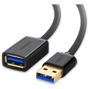 Ugreen USB 3.0 podaljšek (M na Ž) črn 3m - polybag