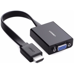Ugreen HDMI na VGA + 3.5MM Audio+MicroUSB konverter črn - box