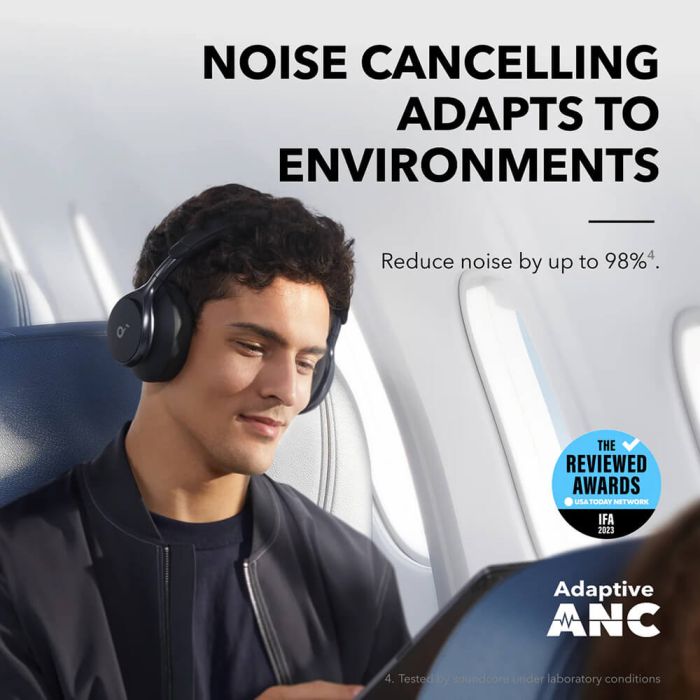 Anker Soundcore Space One naglavne Bluetooth slušalke, črna - slika 3