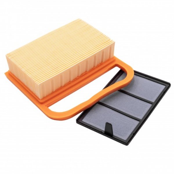 Set filtrov za motorne žage Stihl.Vsebina kompleta:1 x zračni filter (dimenzije 14,4 cm x 9,2 cm x 4,4 cm)1 x dodatni filter (dimenzije 13,3 cm x 8,0 cm x 0,5 cm)Originalne oznake:4238 140 18004238 140 44014238 140 44024238 140 44034238 140 44044238 141 0300Primerno za:Stihl:TS 410, TS 420, TS 480, TS 500iLastnosti:Proizvajalec: VHBW