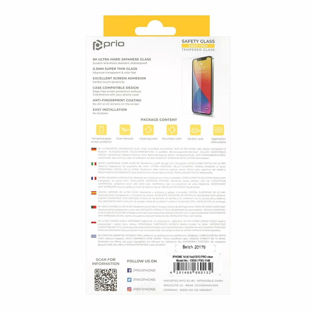 Kaljeno zaščitno steklo za iPhone 13 / 13 Pro / 14 - slika 5