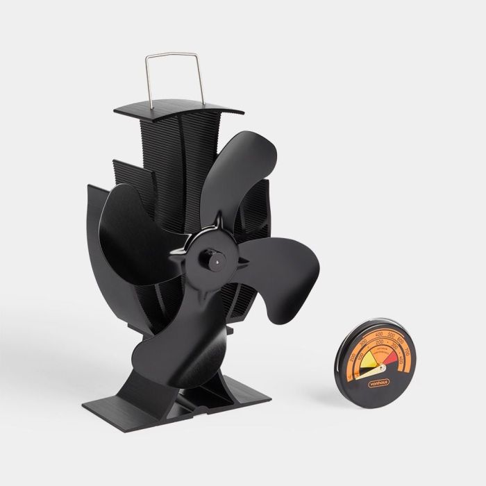 VonHaus ventilator za kamin 4 kraki in merilnik temperature | E-specialisti.si
