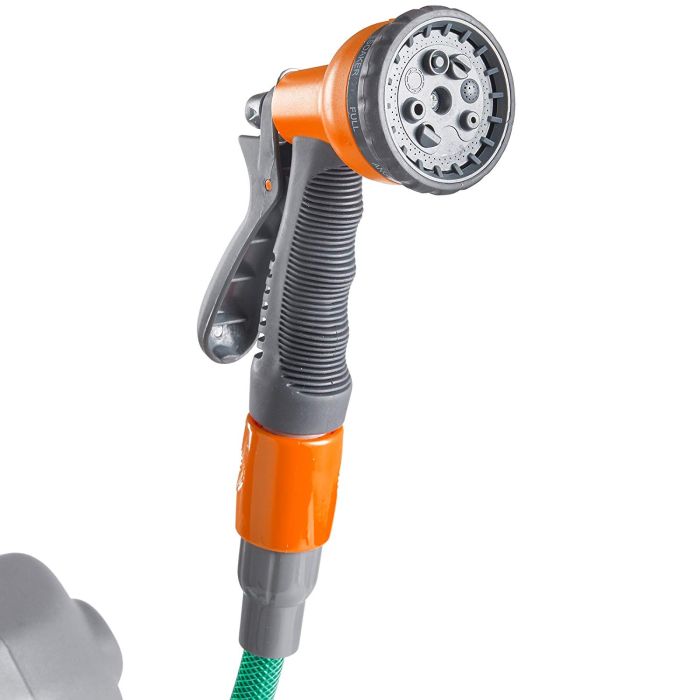VonHaus stenski nosilec za cev 30m auto Roll-Up 8-funkcijska razpršilna pištola | E-specialisti.si