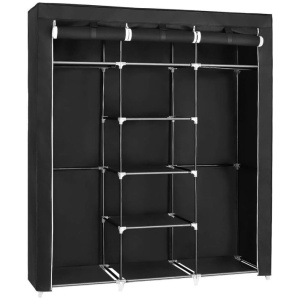 SONGMICS platnena garderobna omara, črna, RYG12B | E-specialisti.si