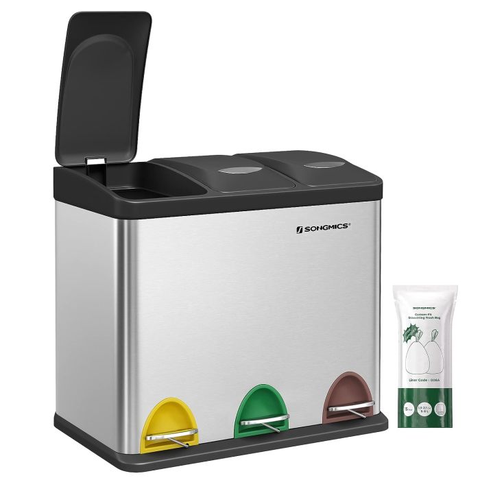 SONGMICS koš za ločevanje odpadkov 24L, LTB24L | E-specialisti.si