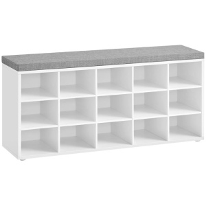 VASAGLE klop za čevlje z mehko blazino 30 x 105 x 48 cm, bela | E-specialisti.si