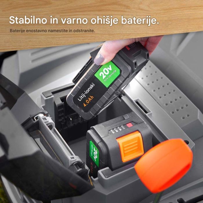 VonHaus 2-v-1 brezžični prezračevalnik in vertikulator za trato, 40 V - slika 4