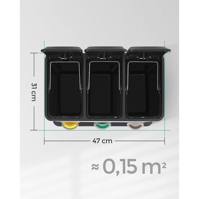 SONGMICS koš za ločevanje odpadkov 24L, LTB24L - slika 4