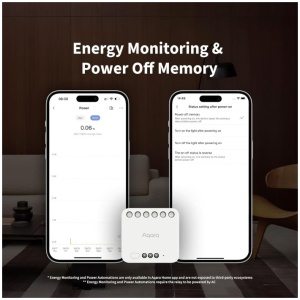 AQARA dvojni relejni modul T2 (DCM-K01) - dvojni relejni modul Zigbee 3.0 | E-specialisti.si