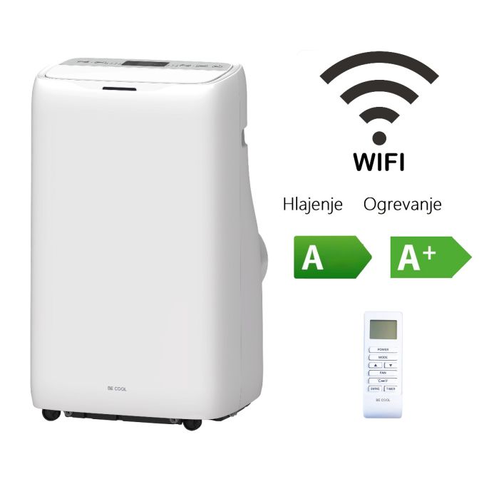 Be Cool Klimatska naprava 16.000 BTU z Wi-Fi in funkcijo ogrevanja BC16KL2501GW bele barve | E-specialisti.si