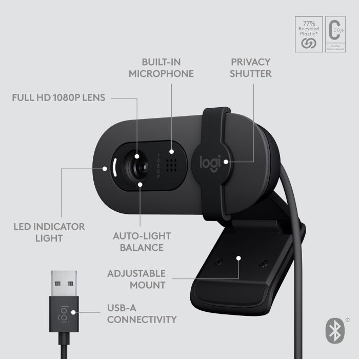 Logitech Brio 105 Full HD spletna kamera - slika 4