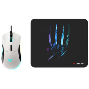 HAVIT komplet gaming miška MS1037CM + podloga