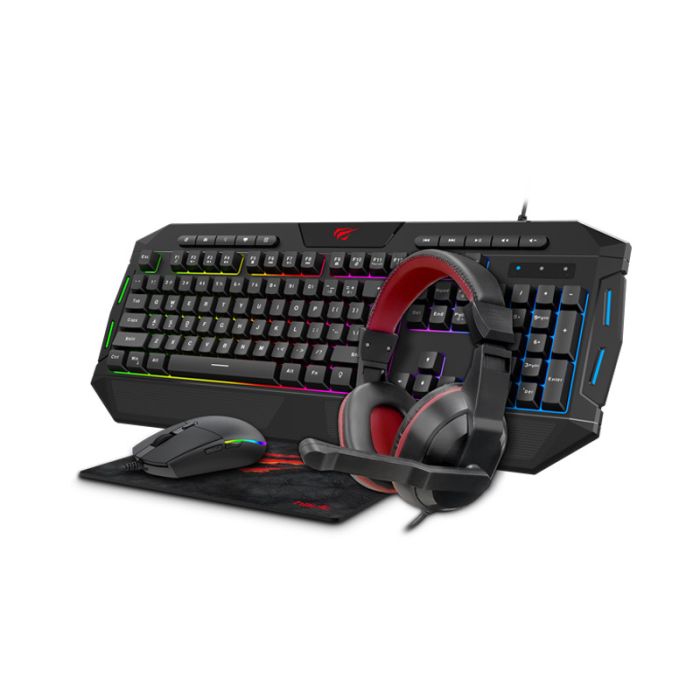 HAVIT Gamenote komplet 4v1 (tipkovnica+miška+podloga+slušalke) HV-KB501CM / SLO