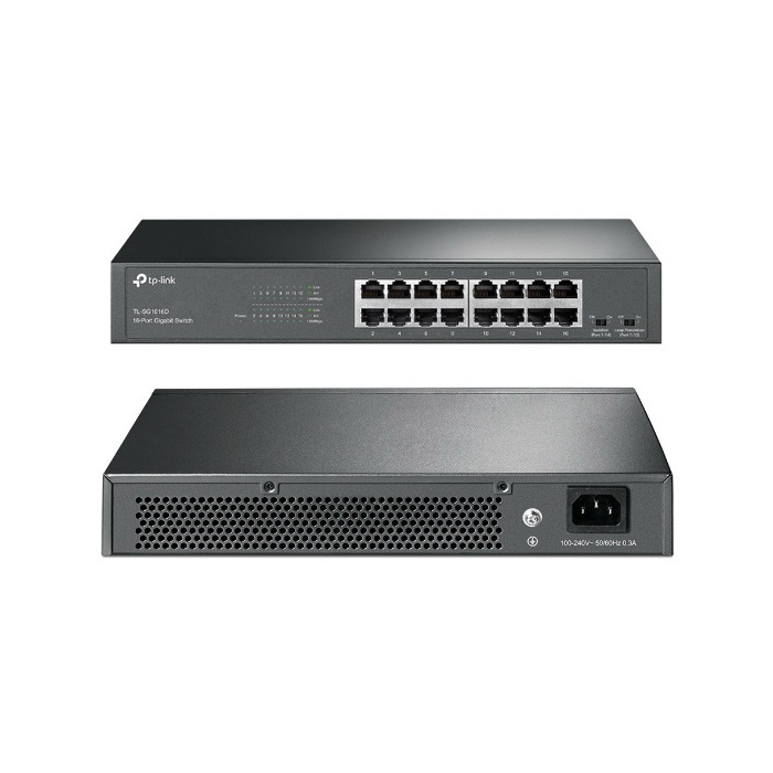 TP-LINK SG1016D V12 16 port Gigabit 10/100/1000 mrežno namizno/stensko stikalo - slika 2