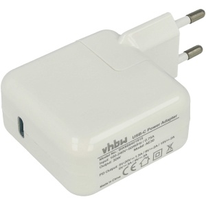 <p><b>Opis:</b></p><p>Nadomestni napajalnik za prenosnike MacBook 12" in MacBook Air 13"&nbsp; Retina Display s priključkom USB-C oz. Thunderbolt proizvajalca VHBW. Primeren je tudi za nekatere modele pametnih telefonov iPhone in tabličnih računalnikov iPad. Napajalnik ima certifikate CE in RoHS. Kabel ni priložen.</p><ul><li>Izhod USB-C/PPS/PD 3.0: 15W (5V/3A), 27W (9V/3A); 30W (15V/2A, 20V/1.5A)</li></ul><br><br><p><b>Originalne oznake:</b></p><ul><li>A1882</li><li>MR2A2ZM/A<br></li></ul><br><br><p><b>Primeren za naprave:</b></p><br><p>Apple:<br></p><ul><li>MacBook Retina, 12" (Early 2015 - 2017)<br></li><li>MacBook Air (Retina, 13", 2018 in novejši)</li><li>MacBook Pro 13" 2016/2017/2018/2019/2020, MacBook Pro 13" 2020 M1, MacBook Pro 13" 2022 M1, MacBook Pro 13" 2022 M2, MacBook Pro 15" 2016/2017/2018/2019</li><li>MacBook Air 2018/2019/2020/M1</li><li>iPad Air (3. Generation), iPad mini (5. Generation), 11" iPad Pro, 12,9" iPad Pro (3. Generation), 10,5" iPad Pro, iPad (7. Generation), 12,9" iPad Pro (2. Generation), 12,9" iPad Pro (1. Generation)</li><li>iPhone 11 Pro, iPhone 11 Pro Max, iPhone 11, iPhone XS, iPhone XS Max, iPhone XR, iPhone X, iPhone 8, iPhone 8 Plus</li><li>AirPods, AirPods Pro</li><li>iPod Touch 7th Generation, iPod Touch 6th Generation, iPod Touch 5th Generation, iPod Touch 4th Generation</li></ul><br><br><br><p>Nintendo:</p><br><ul><li>Switch</li></ul><br>Huawei:<br><ul><li>P40 Pro, P40 Lite, P40, P30, P30 Pro, P30 Lite, P20</li></ul><br>Google:<ul><li>Pixel 4, Pixel 4 XL, Pixel 3, Pixel 3A, Pixel 3 XL, Pixel 2, Pixel 2 XL</li></ul><br>Samsung:<ul><li>Galaxy S10, Galaxy S20, Galaxy S9</li></ul><br><b>Lastnosti:</b><ul><li>Proizvajalec: VHBW</li><li>Moč: 30 W</li><li>Barva: bela</li><li>Vhodna napetost: 100-240 V</li><li>Izhodna napetost: 5 V (3,0 A), 9 V (3,0 A), 15 V (2,0 A), 20 V (1,5 A)</li><li>Tok: 1,5 A - 3,0 A</li><li>Certifikati: CE, RoHS</li></ul><br>