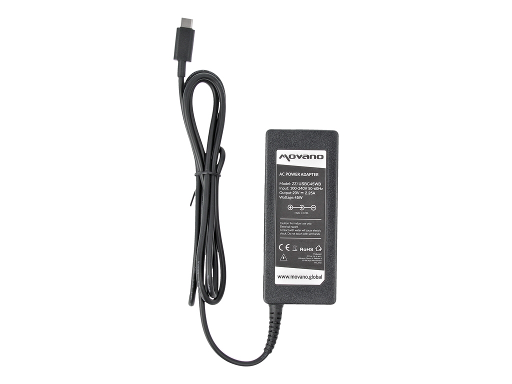 Polnilec za prenosnike HP / Toshiba / Acer / Asus / Lenovo / Dell, 45W / 20V / 2,25A / priključek USB-C - slika 5