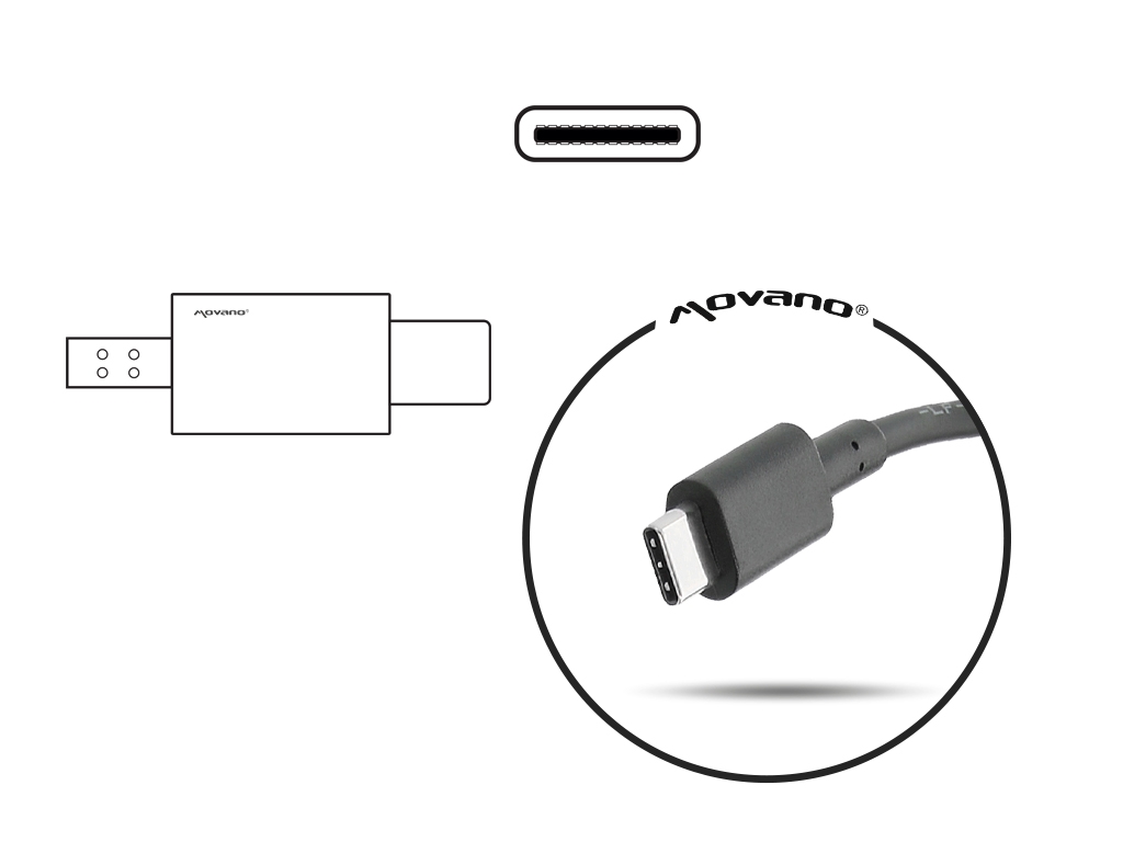 Polnilec za prenosnike HP / Toshiba / Acer / Asus / Lenovo / Dell, 45W / 20V / 2,25A / priključek USB-C - slika 6