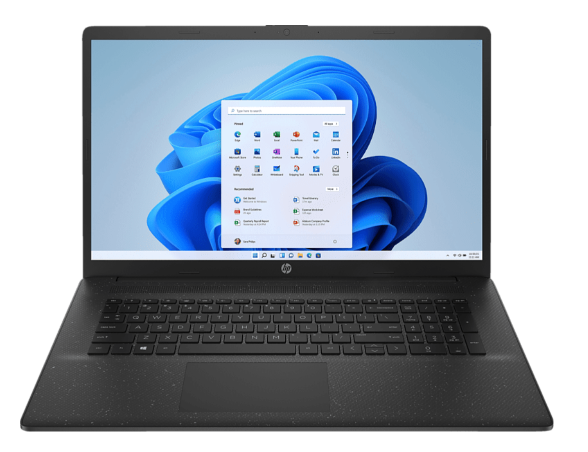 Intel® Celeron® N4120 1.10 GHz / Quad-Core / Turbo Speed 2.60 GHz, 8 GB DDR4 SODIMM, 512 GB NVMe SSD, 43,9 cm (17,3″), Matiran (AntiGlare, matt), HD+ / 1600 x 900, Intel UHD Graphics 600, HDMI, USB-C, 2x USB, Card reader, bluetooth, Microsoft Windows 11 Home (64-bit)