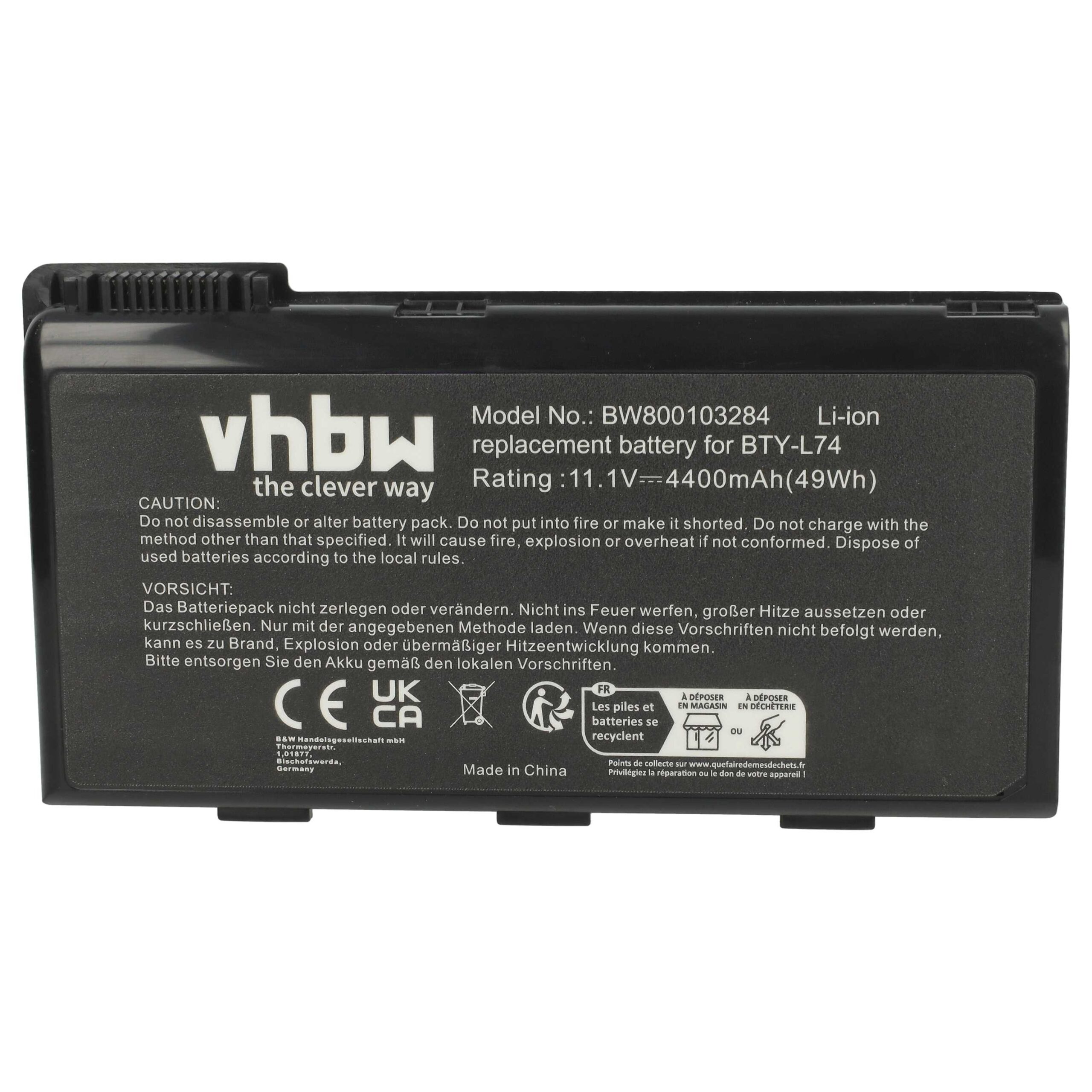 Baterija za MSI A5000 / A6000 / A6200 / CR600, 4400 mAh - slika 4