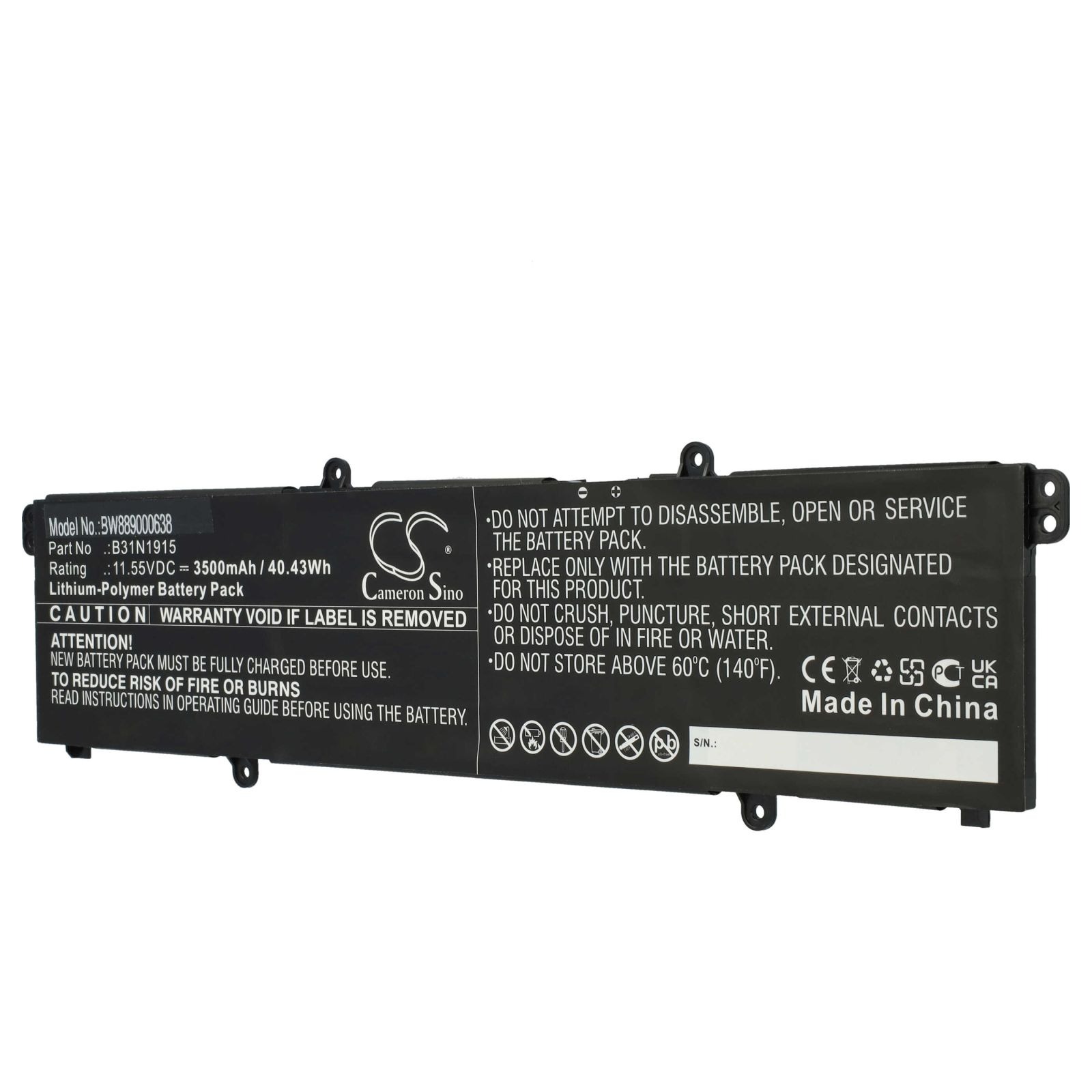 Baterija za Asus ExpertBook B1 B1500 / L1 L1400, B31N1915, 3500 mAh - slika 4