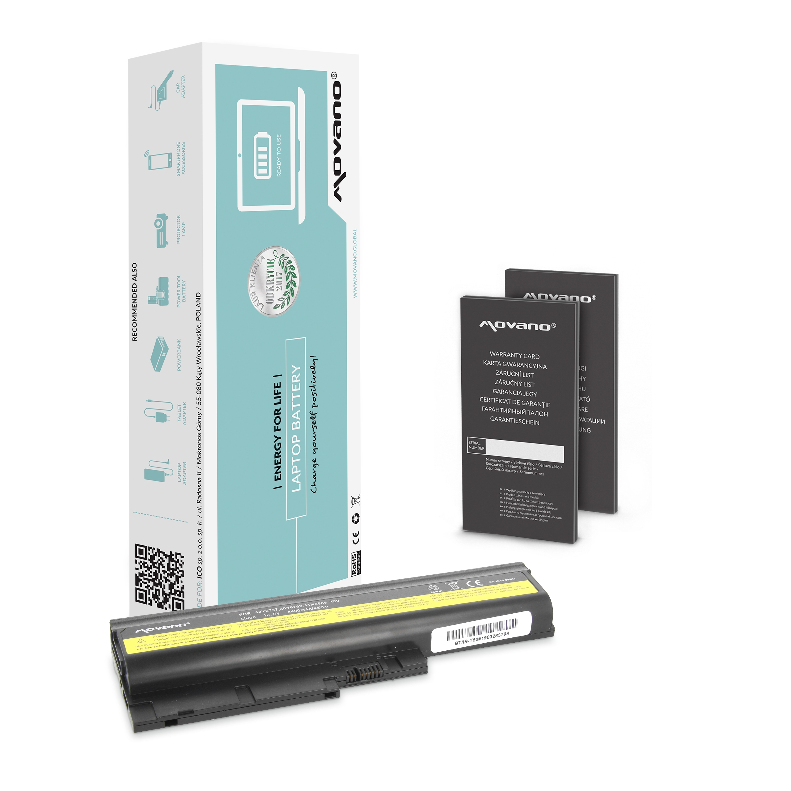Baterija za Lenovo ThinkPad SL500 / R60 / T60, 4400 mAh - slika 6