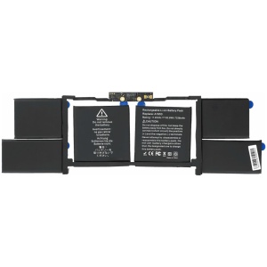 <b>Opis:</b><br><ul><li><b>Originalna baterija proizvajalca Apple (OEM)</b><br></li><li>Najsodobnejša tehnologija omogoča veliko ciklov polnjenja in praznjenja<br></li><li>Li-Polymer celice so prijazne okolju, obenem pa zagotavljajo delovanje brez spominskega učinka<br></li><li>Termično stikalo ščiti baterijske celice pred pregrevanjem, prenapolnitvijo in kratkim stikom<br></li><li>Visoka kapaciteta baterije, podaljšan čas delovanja pri mirovanju naprave, zelo počasno samopraznjenje</li><li>Baterijo polnimo z originalnim ali nadomestnim polnilcem</li><li>Certifikati CE in ROHS</li></ul><br><p><b>Originalne oznake:</b></p><ul><li>020-02391<br></li><li>080-333-4000</li><li>820-01095</li><li>A1953</li></ul><br><br><p><b>Primerno za:</b></p><p>Apple: <br></p><ul><li>MacBook Pro 15 inch MV912LL/A*<br></li><li>MacBook Pro 15 inch TOUCH BAR A1990 2019</li><li>MacBook Pro 15 inch TOUCH BAR A1990 Mid-2018</li><li>MacBook Pro 15 inch TOUCH BAR A1990(EMC 3215)</li><li>MacBook Pro 15 inch TOUCH BAR A1990(EMC 3359)</li><li>MacBook Pro Core I7 2.2G 15 inch TOUCH 2018</li><li>MacBook Pro Core I7 2.6G 15 inch TOUCH 2019</li><li>MacBook Pro Core I7 2.6G 15 inch TOUCH/2018 VEGA</li><li>MacBook Pro Core I9 2.3G 15 inch TOUCH 2019</li><li>MacBook Pro Core I9 2.3G 15 inch TOUCH 2019 VEGA</li><li>MacBook Pro Core I9 2.4G 15 inch TOUCH 2019</li><li>MacBook Pro Core I9 2.9G 15 inch TOUCH 2018</li><li>MacBook Pro Core I9 2.9G 15 inch TOUCH 2018 VEGA</li><li>MR932LL/A</li><li>MV902LL/A</li><li>MV912LL/A</li></ul><br><b>Lastnosti:</b><ul><li>Proizvajalec: Apple (OEM)</li><li>Vrsta: Li-Polymer</li><li>Napetost: 11,4 V</li><li>Kapaciteta: 7.400 mAh (84,36 Wh)</li></ul><br>