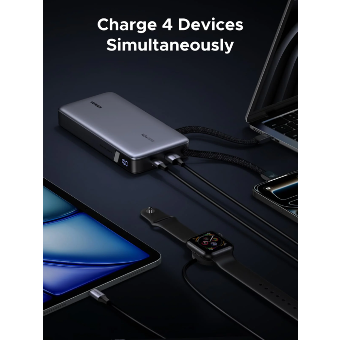 Ugreen 165W 25000mAh prenosna baterija z vgrajenim kablom - slika 3