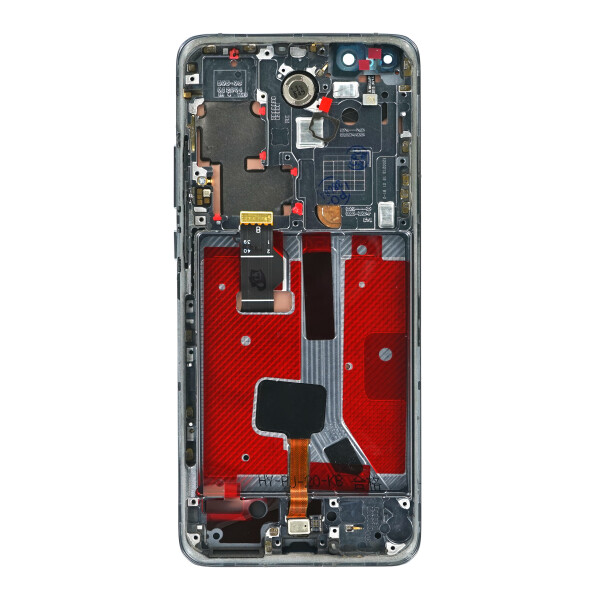 Steklo in LCD zaslon za Huawei P40 Pro, originalno (OEM), črno - slika 3