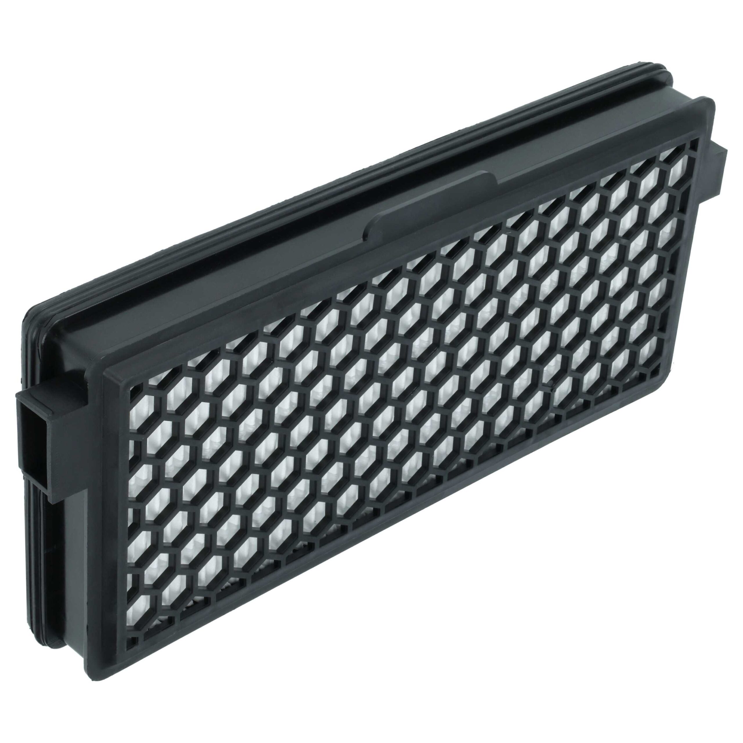 Set nadomestnih HEPA protialergijskih filtrov za sesalnike Miele. Dimenzije filtra so: 18,4 cm x 8,4 cm x 2,7 cm.Vsebina kompleta:1 x HEPA filterOriginalne oznake:SF-AAC50SF-AH50Primerno za:Miele: C1 Classic, C2 Compact, C2 Complete, C3 CompleteS 2, S 4, S 5, S 2000 - S 2999, S 4000 - S 4999, S 5000 - S 5999S 6000, S 6210, S 6220 Cat & Dog, S 6230, S 6240, S 6290 Silence, S 6350, S 6760, S 6999S 8000 Ecoline, S 8340, S 8310, S 8999Lastnosti:Proizvajalec: VHBWBarva: črna