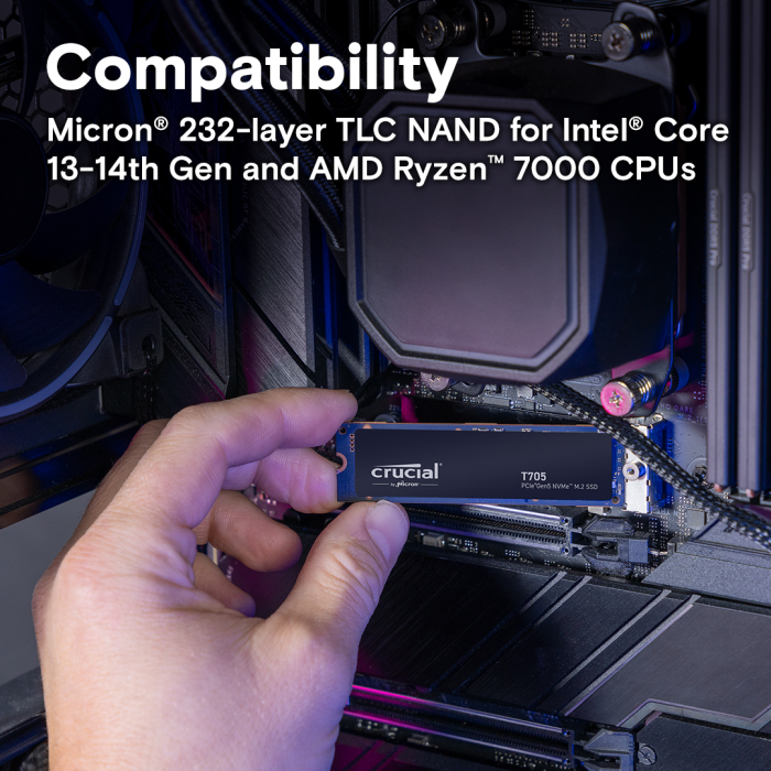 Crucial T500 4TB PCIe Gen4 NVMe M.2 SSD s hladilnikom - slika 4