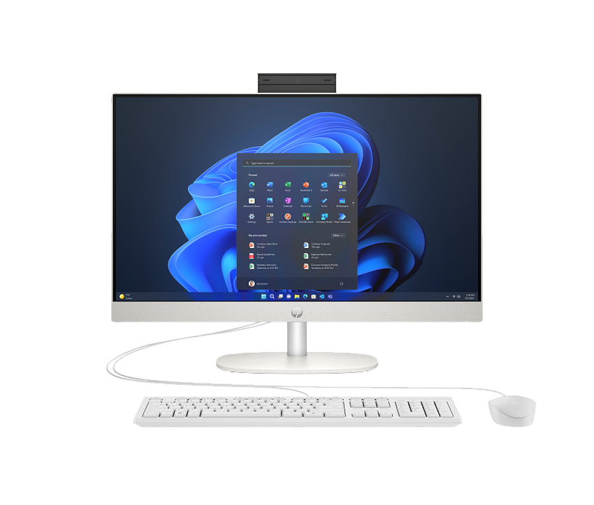 Intel Core i5-1334U (1,3 GHz), 16 GB DDR4-3200, SSD 512 GB PCIe NVMe, Intel Iris Xe Graphics (IGP), Wi-Fi 6 (802.11ax), Bluetooth 5.3, Webcam, 60,5 cm (23,8″) FHD (1920x1080) AG LED, HDMI, 1x USB-C 3.2 Gen1 (5Gbps), 2x USB-A 3.2 Gen2 (5Gbps), 2x USB-A 2.0, Wired Kbd., Microsoft Windows 11 Pro (64-bit)