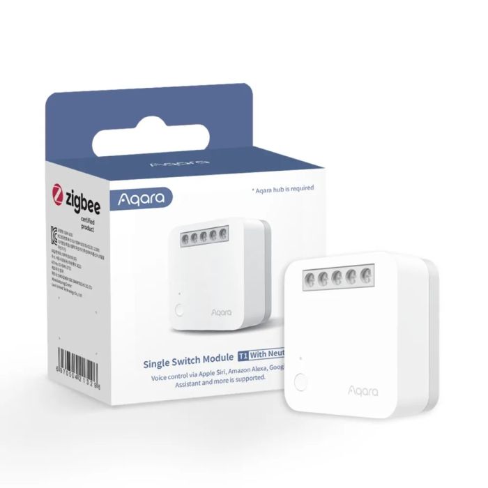 Aqara enojno relejno stikalo Zigbee SSM-U01 z nevtralnim vodnikom | E-specialisti.si