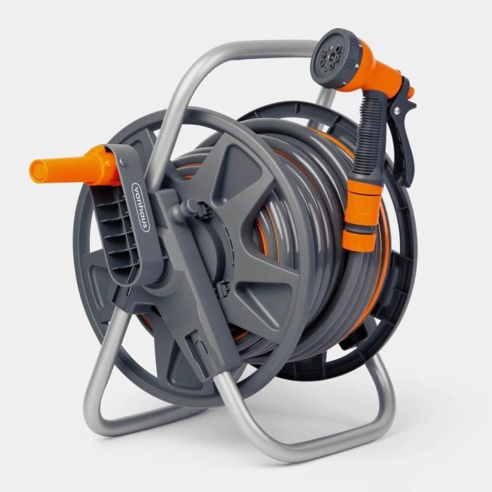 VonHaus stenski kolut za vrtno cev 25 m s pršilno pištolo | E-specialisti.si