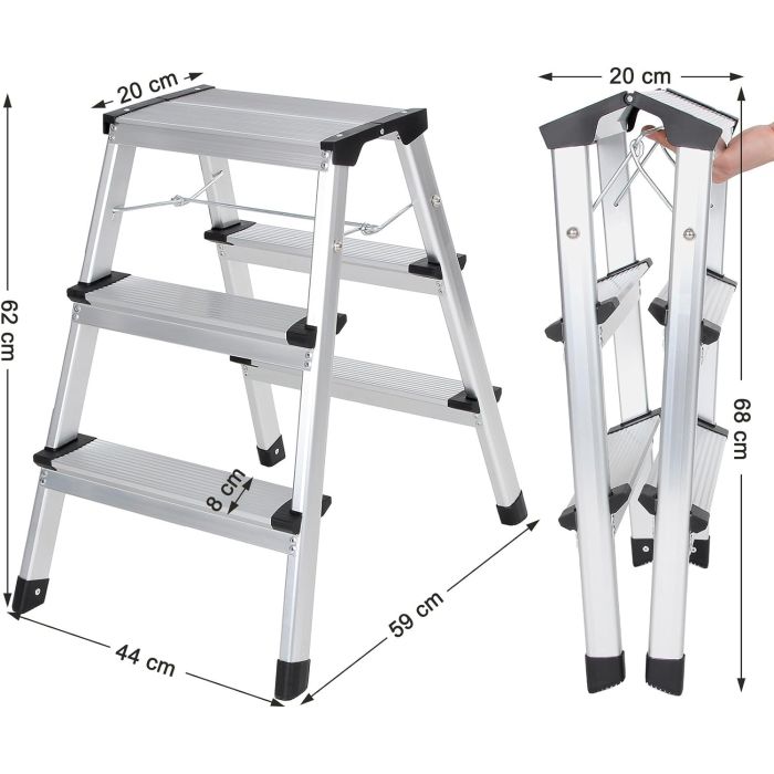 SONGMICS aluminijasta lestev GLT23K - slika 3