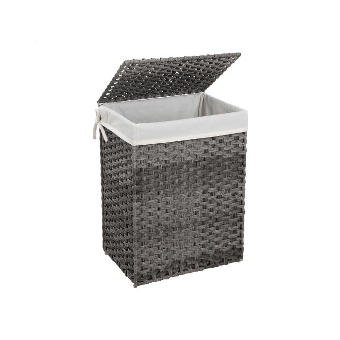 SONGMICS Košara za perilo Ratan 90L siva, LCB51WG | E-specialisti.si