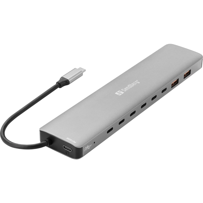 Sandberg USB-C to 8xUSB-C+2xUSB-A 100W priklopna postaja - slika 2