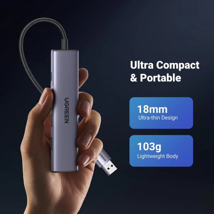 Ugreen USB 3.0 5v1 Hub - slika 2