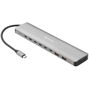 Sandberg USB-C to 8xUSB-C+2xUSB-A 100W priklopna postaja