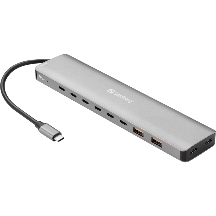 Sandberg USB-C to 8xUSB-C+2xUSB-A 100W priklopna postaja