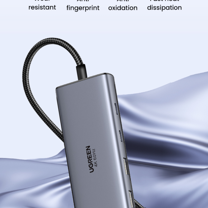 Ugreen 7v1 USB-C HUB HDMI+DP+USB+PD 100W - slika 3